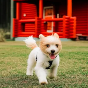 フォレスタ阿蘇グランピングで自然の中を走り回る小型犬とペットフレンドリーなコテージ